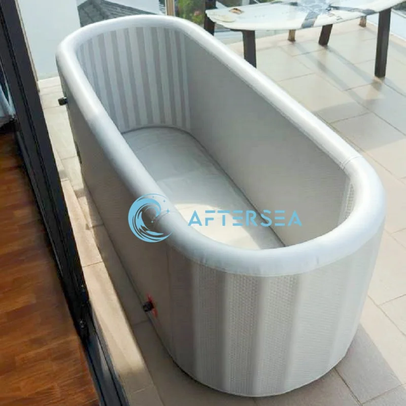 Portable PVC Inflatable Folding Adult Ice Bath Tub Fitness Men Ice Water Soaking Bathtub for two person