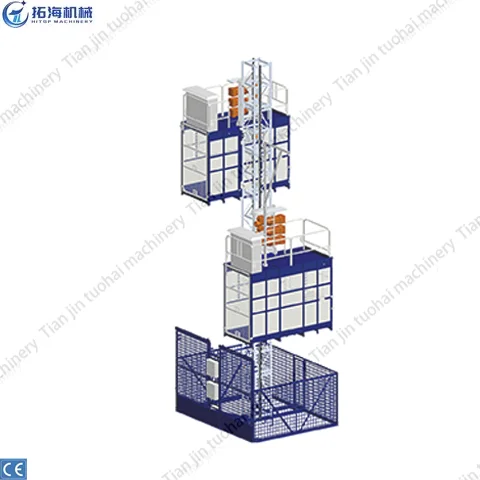 SC200 200 Construction lift and building hoist for workers and material using helical reducer
