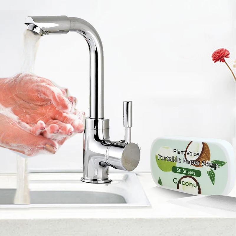 Plant voice wholesale soap sheets paper eco friendly tablet Scented travel organic paper hand soap sheets