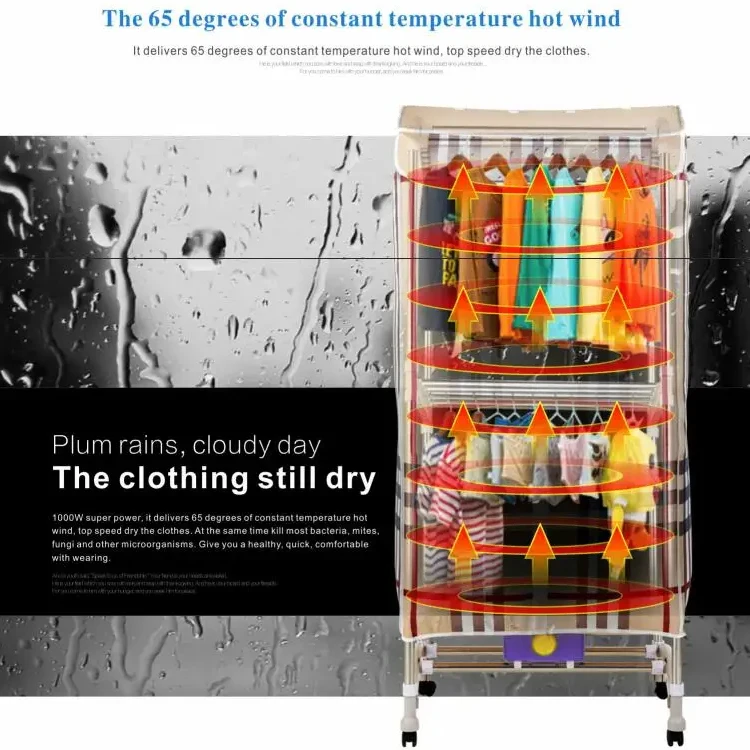 Indoor home multifunctional foldable uv extendable portable electrical compact clothes dryer