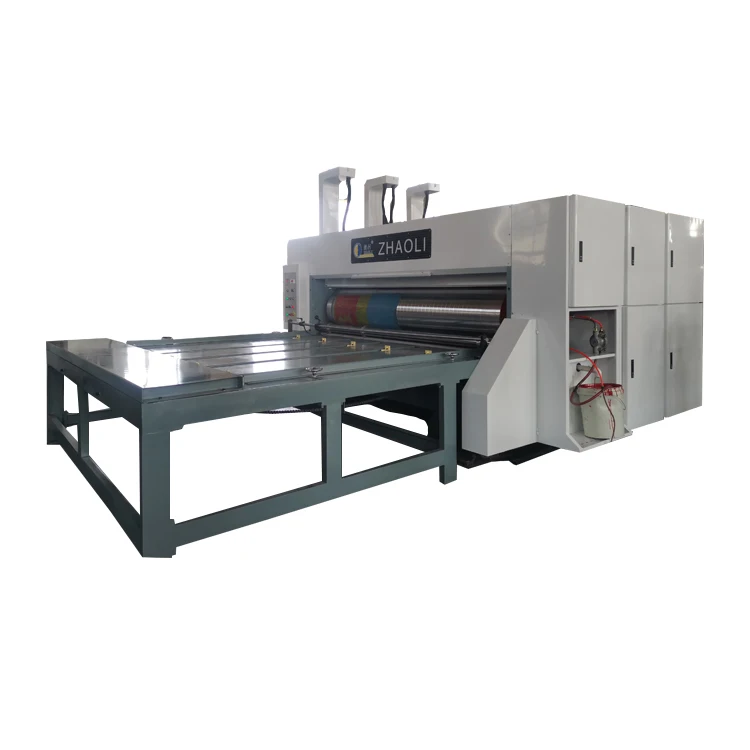 flexo semi-automatic carton printer corrugated cardboard printing slotting die cutting machine