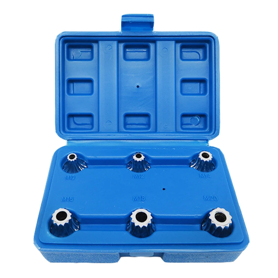 6 Pieces Wheel Lock Nut Removal Kit Car Alloy Steel Spline Bits Key Set for Home Repair