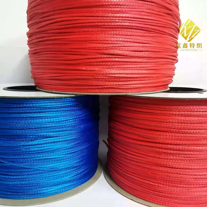 High Tenacity 3mm blue red UHMWPE kite surfing line Tightly Woven Kite string rope braided water ski sport rope for surf