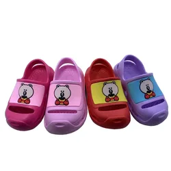 Детские сабо для малышей, Детские Мультяшные Сабо без шнуровки, разноцветные садовые туфли для маленьких девочек