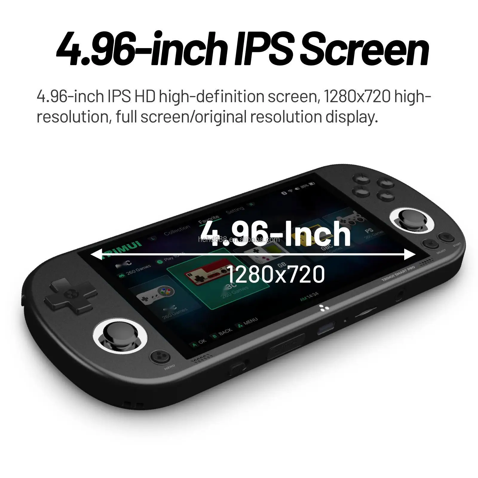 2024 New Arrival Trimui Smart Pro Handheld Game Consoles 4.96 Inch Ips Pocket Game Consoles Linux Game Players