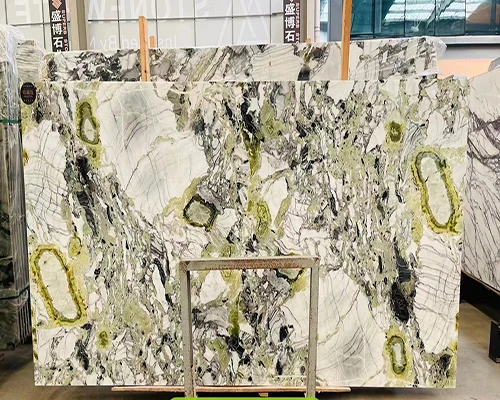 Hot Selling Custom Design Green Marble Travertine Tile Slab Luxury Beauty with Low MOQ Polished or Honed Surface for Villas