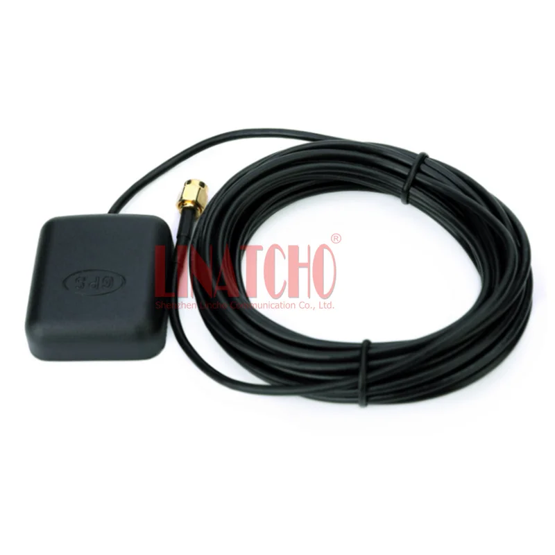 Car External SMA Male Dual Band Navigation GPS Glonass Patch Antenna
