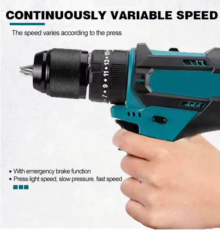 Wholesale High Efficiency Screw Driver Machine Hand Electric Power Drill Machine Tools Cordless Lithium Power Impact Drills