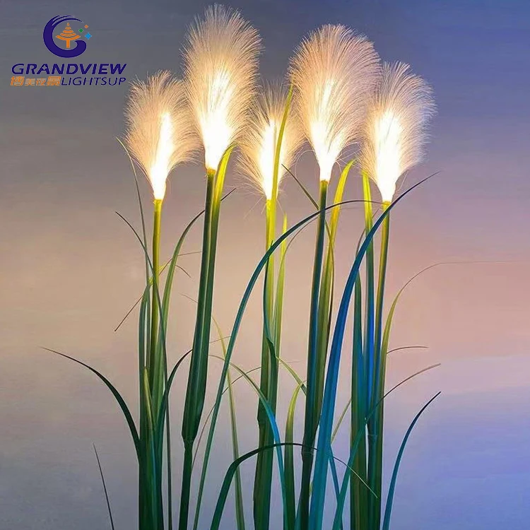 Hot sale outdoor 12V Fiber Optic LED Reed Lamp for garden decorate lights