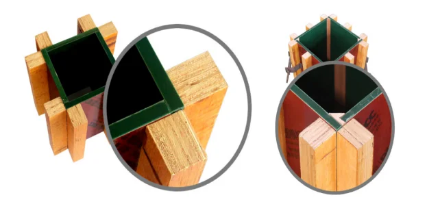 PP plastic coated  column formwork for concrete construction