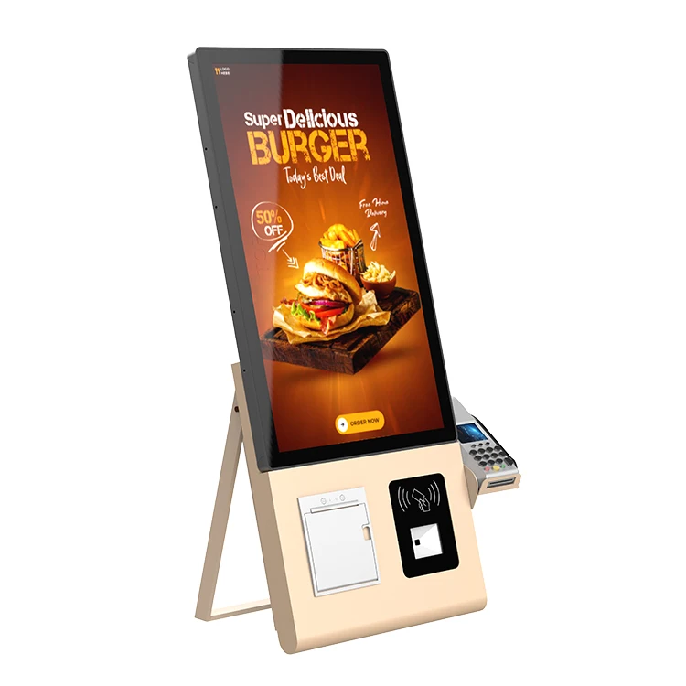 Cheap Price Restaurant Customer Tablet Ordering 21.5 Inch Android Kiosk with Printer For Self-Service Ordering