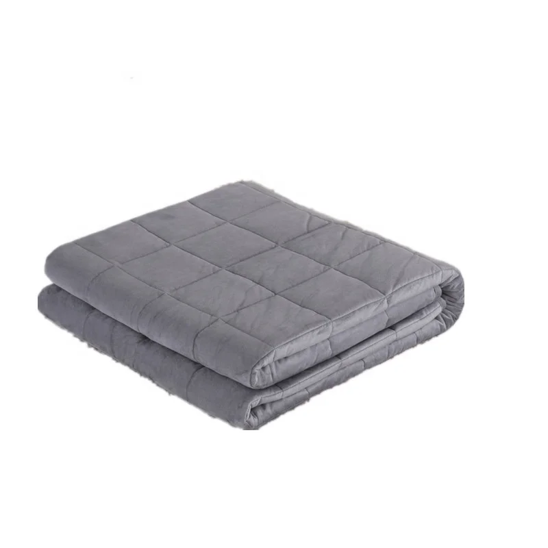 Amazon Hot Sell Make Sleep Easy Knitted Cotton Adult Weighted Blanket for Anxiety Deep Pressure Touch