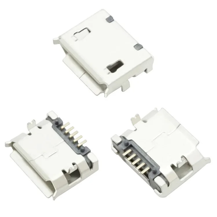 Полностью парные SMT патч с колонкой для микро USB 5P Женский Разъем