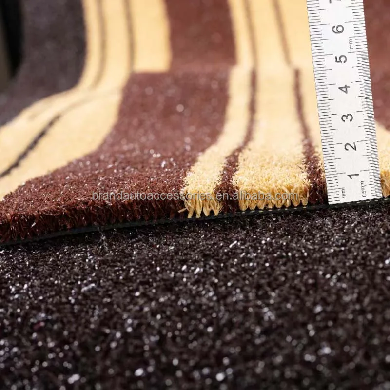 Modern Tufted Car Carpet Roll Customized Pattern Cushioned Plush Fabric Coated Rubber TPR Spike Backing Polyester Material