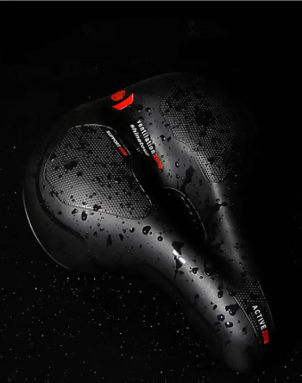 Leather bicycle saddle bike seat with tail light