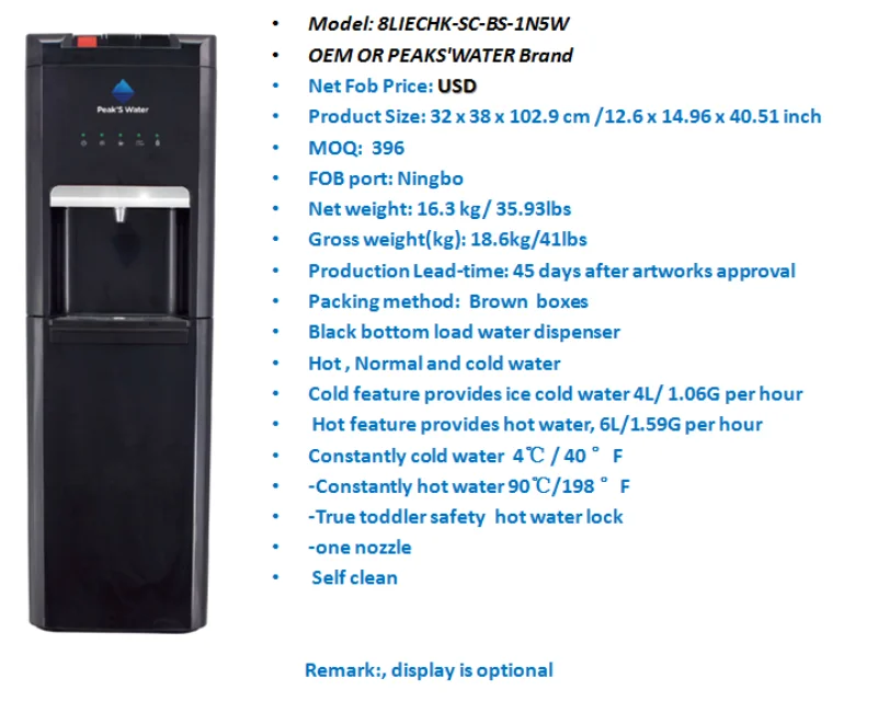 hot cold warm water cooler factory direct water cooler with self clean function for household