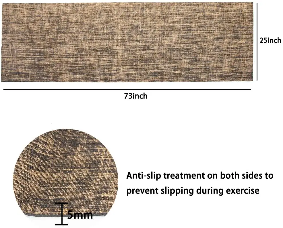 
ECO Friendly Hot Selling Fitness Natural Jute Yoga Mat PVC Yoga Mat for Yoga 