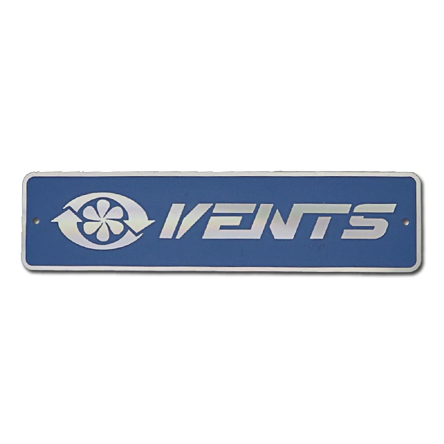 Custom Logo Rich Color Clear Pattern and Glossy Diamond-cut Nameplate Metal for Mechanical Equipment Signage