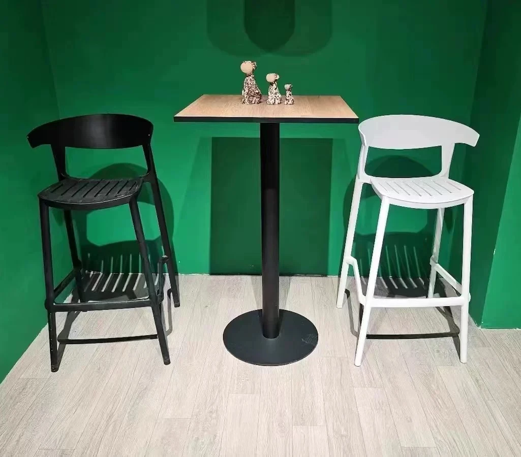 modern minimalist bar chair high stool luxury household stackable bar chair plastic backrest high stool