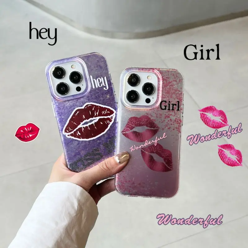 Free samples Big red lip Mouth KissIMD mobile phone case For iphone 14 Plus 13 12 pro xs max