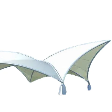 Индивидуальный современный стиль стальной каркас солнцезащитный козырек с растягивающей мембраной архитектурой PVDF & PTFE живописный дизайн уличные парковые залы