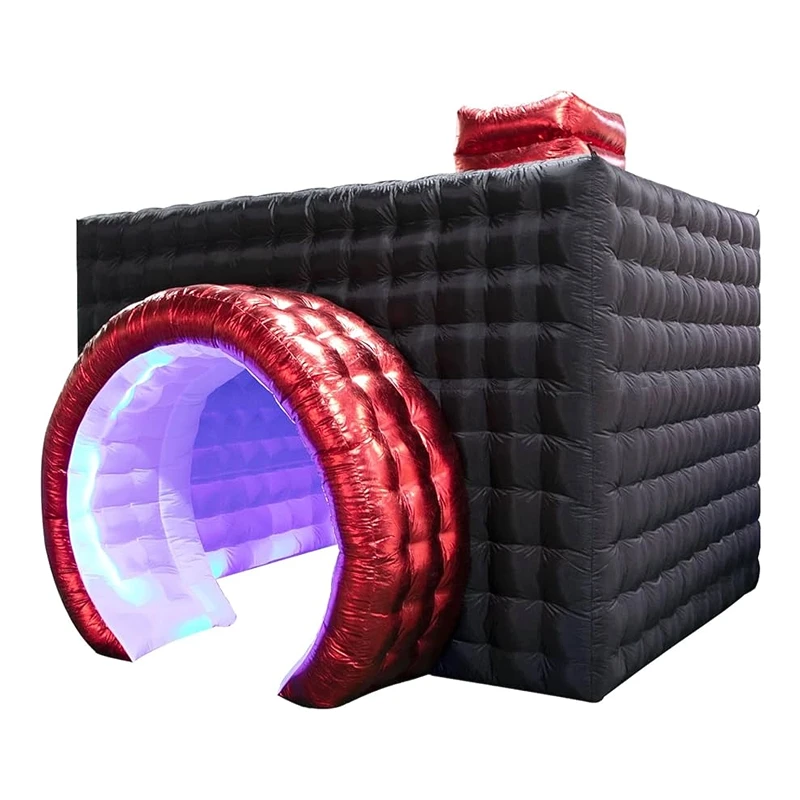 Wending party event tent 1 door 2 doors with curtain built-in blower inflatable LED photo booth