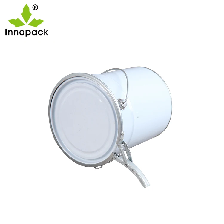 Round Metal Tinplate Pail Empty Bucket with Ring Lock 10-30L