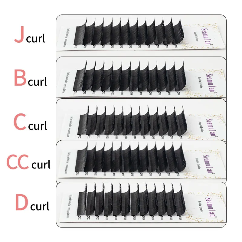 PBT Custom Wholesale Lash Eyelash Extensions Manufacturer 0.03 0.05 0.07 Easy To Graft Volume Lash Extension