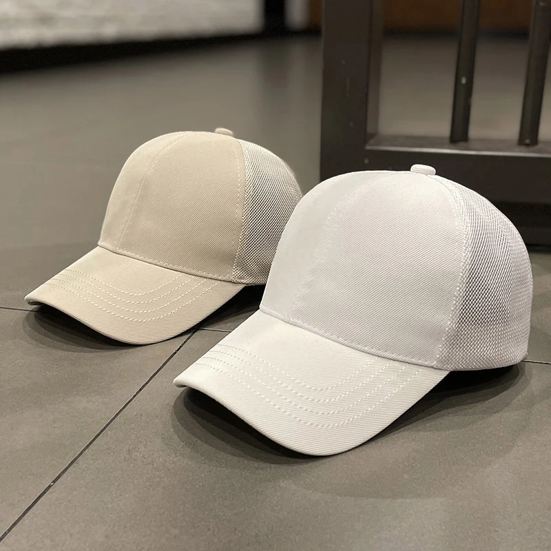 Custom 6 Panel trucker hats, Plain Blank Black mesh trucker hat