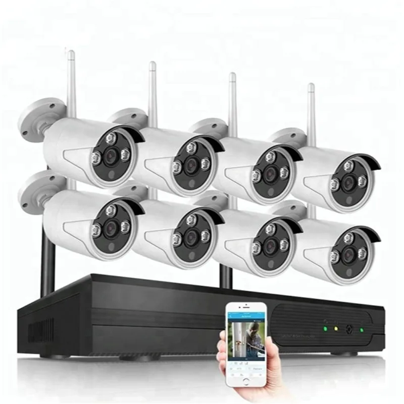 8CH 2.0Megapixel Wireless CCTV System  Powerful NVR IR-CUT Waterproof CCTV Camera KIT