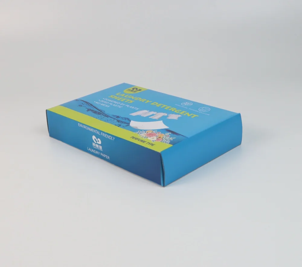 Eco friendly Soluble fast dissolving washing powder paper biodegradable laundry detergent sheets for kids and underwear