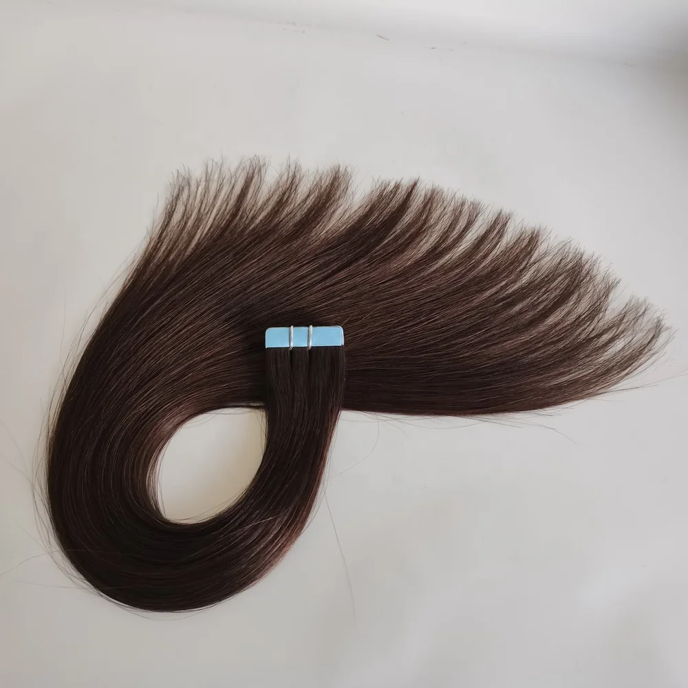 European Double Drawn Russian High Quality Natural Remy Human Hair Tape Hair Extension