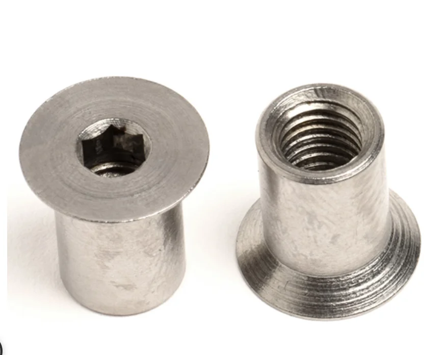 Hex Socket Flat Head Stainless Steel Rivet Bushing Sleeve Nut 6mm Binding Screw Nut M6