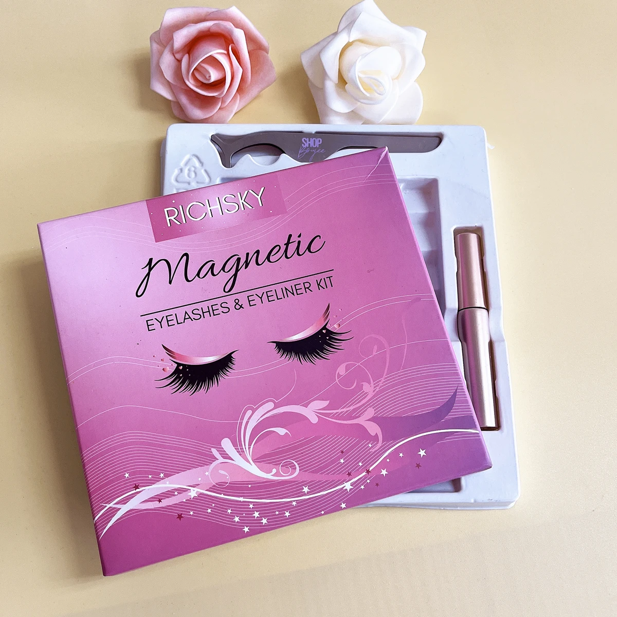 5 Pairs Magnetic Lashes Eyeliner Magnetic Kit,Magnetic Eyelashes And Eyeliner Set,No Glue Waterproof Faux Cils Magnetique