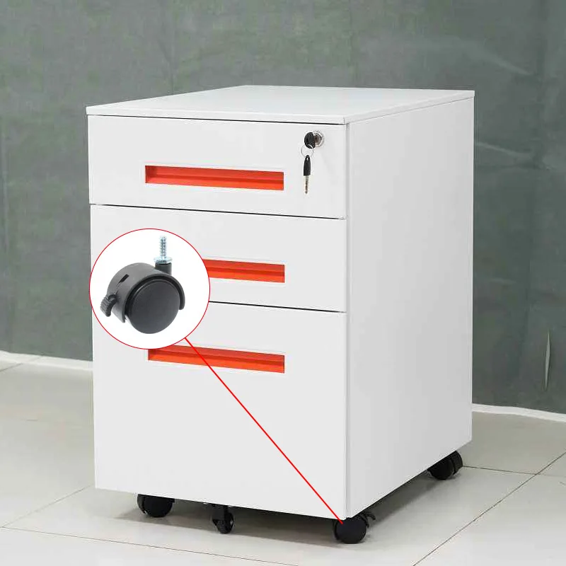 Plastic Office Chair Replacement Caster Wheel Stem Swivel Type Light Duty  Furniture Wheel Caster With Brake