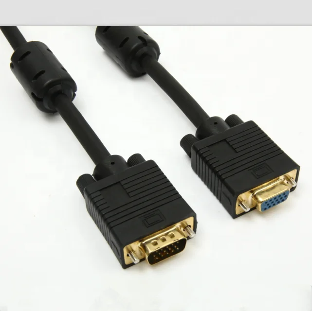 LSM011 VGA CABLE HDB15M/15F CABLE W/FERRITE GOLD PLATED