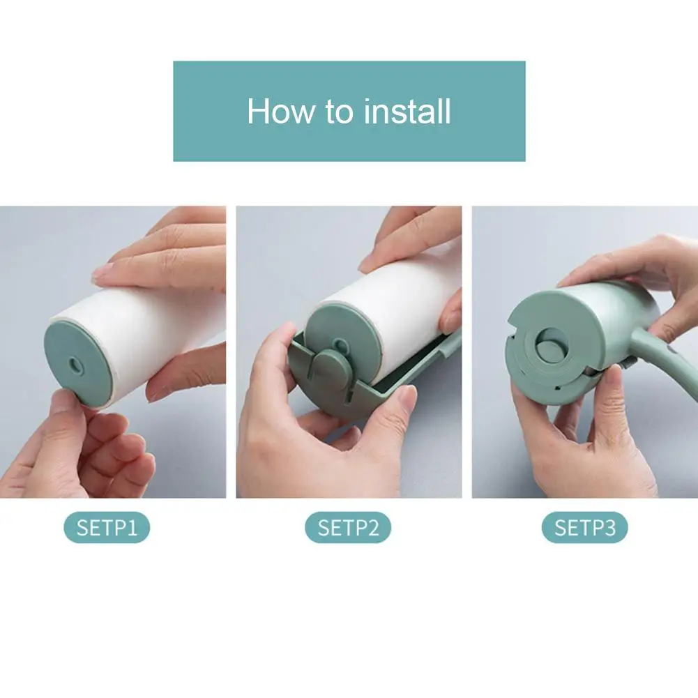 
Multiple Sticky Hair Removal Clothes Carpet Dusting Cleaning Roller with Adhesive White/Green/Coffee Color 