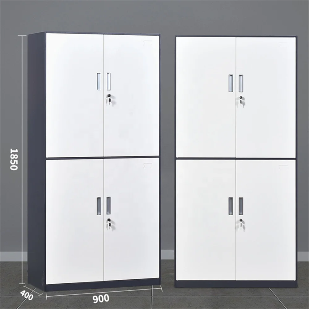 New Design Home Office School Library Book Shelf Bookcases Steel Shelves Vertical Metal Display with Door