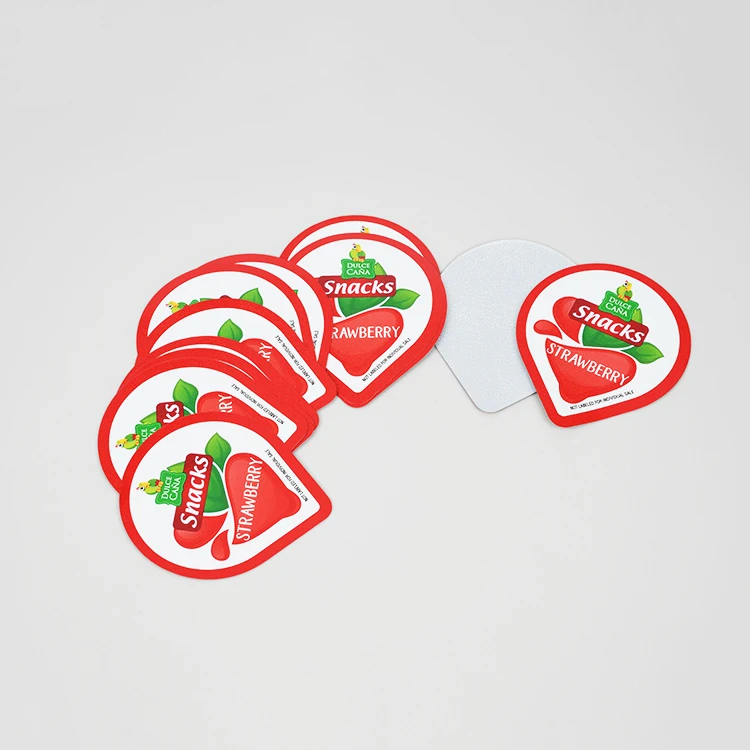 OEM yogurt heat seal die cut aluminum foil lid for pp/ps/pe/aluminum cup