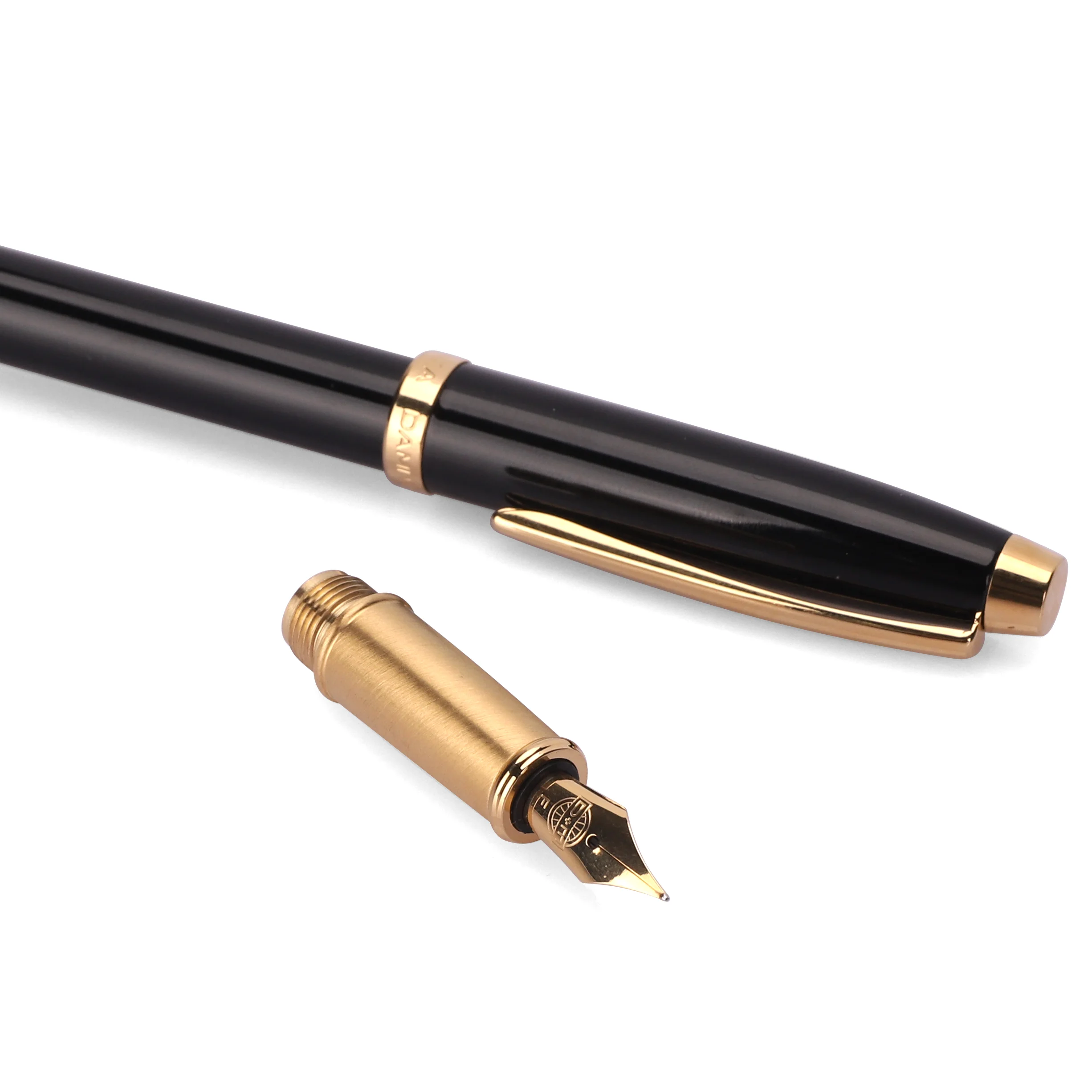 Engraved Logo Luxury Fountain Pen with Golden Plating Tip