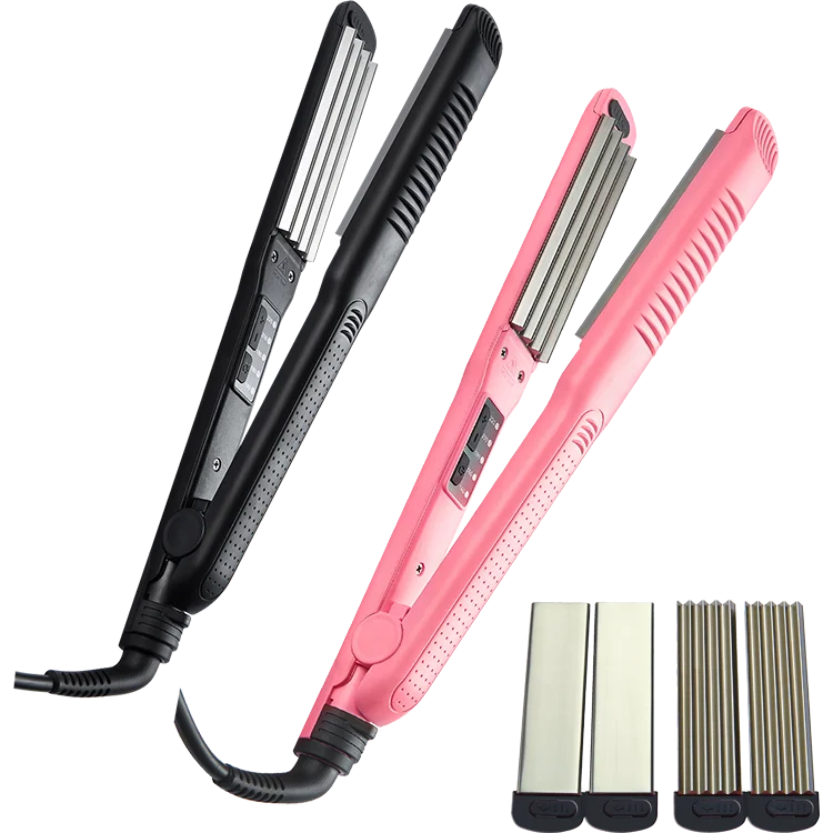 LED Display Titanium Flat Iron Wholesale privateTemperature Adjustment Electric Straightening Iron Curling Hair Irons
