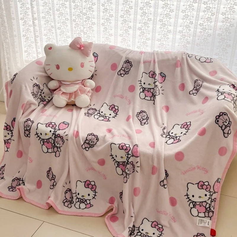 Factory Price Winter Blanket Sanrion Anime Cartoon Child Baby Kids Fleece Towel Xmas Gift Christmas Kids Blanket
