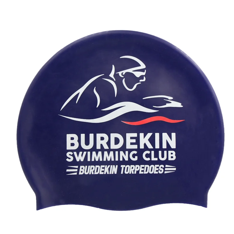 Weihai factory color print custom 100% silicone swim cap swimming caps Waterproof swimming cap for adult kids