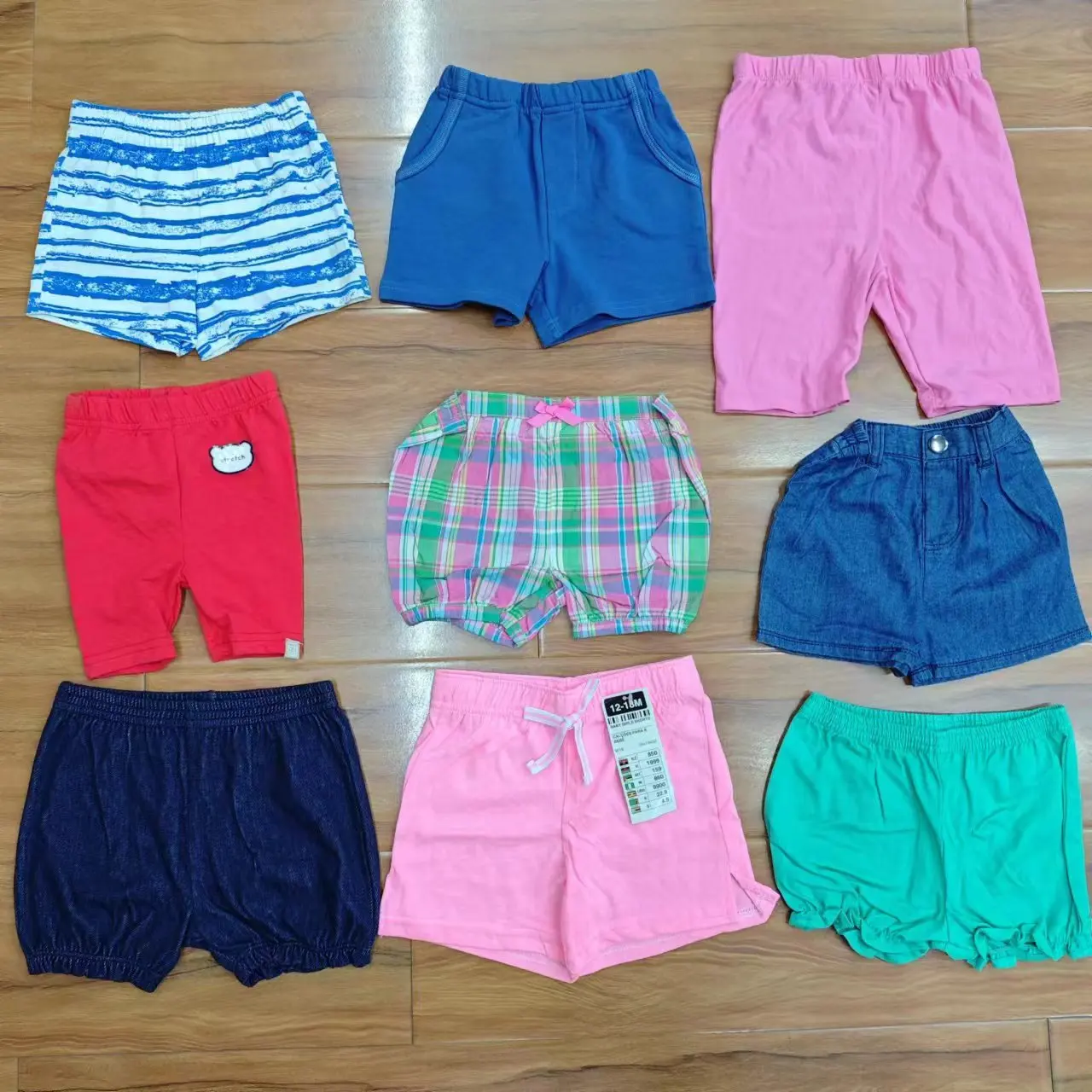 Leftover Wholesale shorts Mixed Cotton New Born Infant Baby Boys Girls Overrun Clothes Pants cheap denim jeans