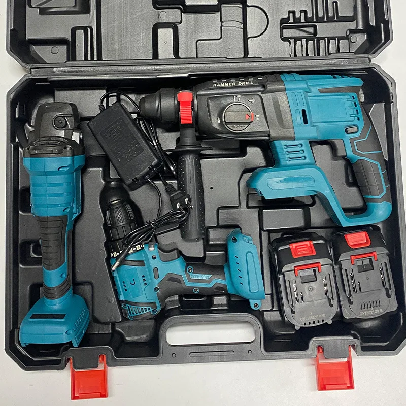 Set 4 Electric Drill Pieces Versatile Set Industrial Use Combination Screwdrivers Made Plastic Lithium Battery Wood Working