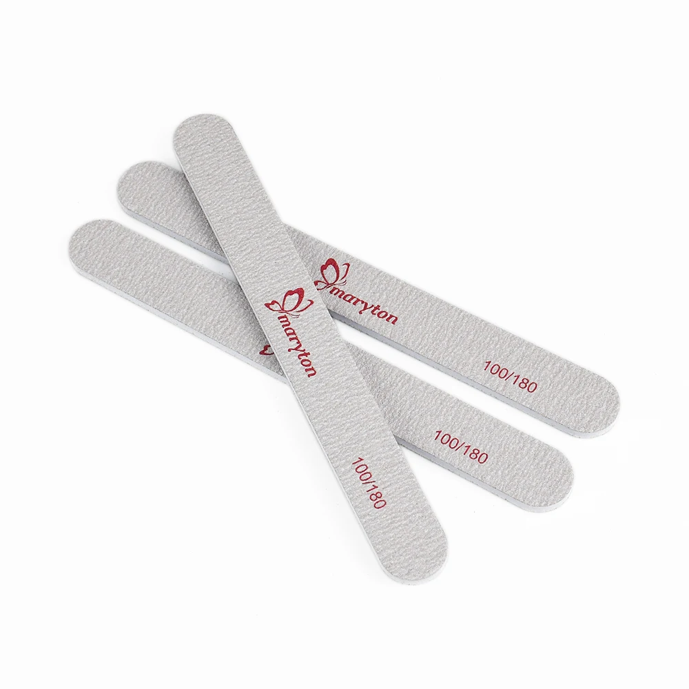 1000 шт./коробка, квадратные пилки для ногтей с зернистостью 80/100