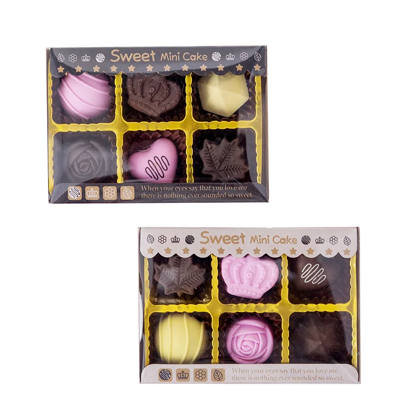 3d cute sketch school stationery eraser pencil rubber set