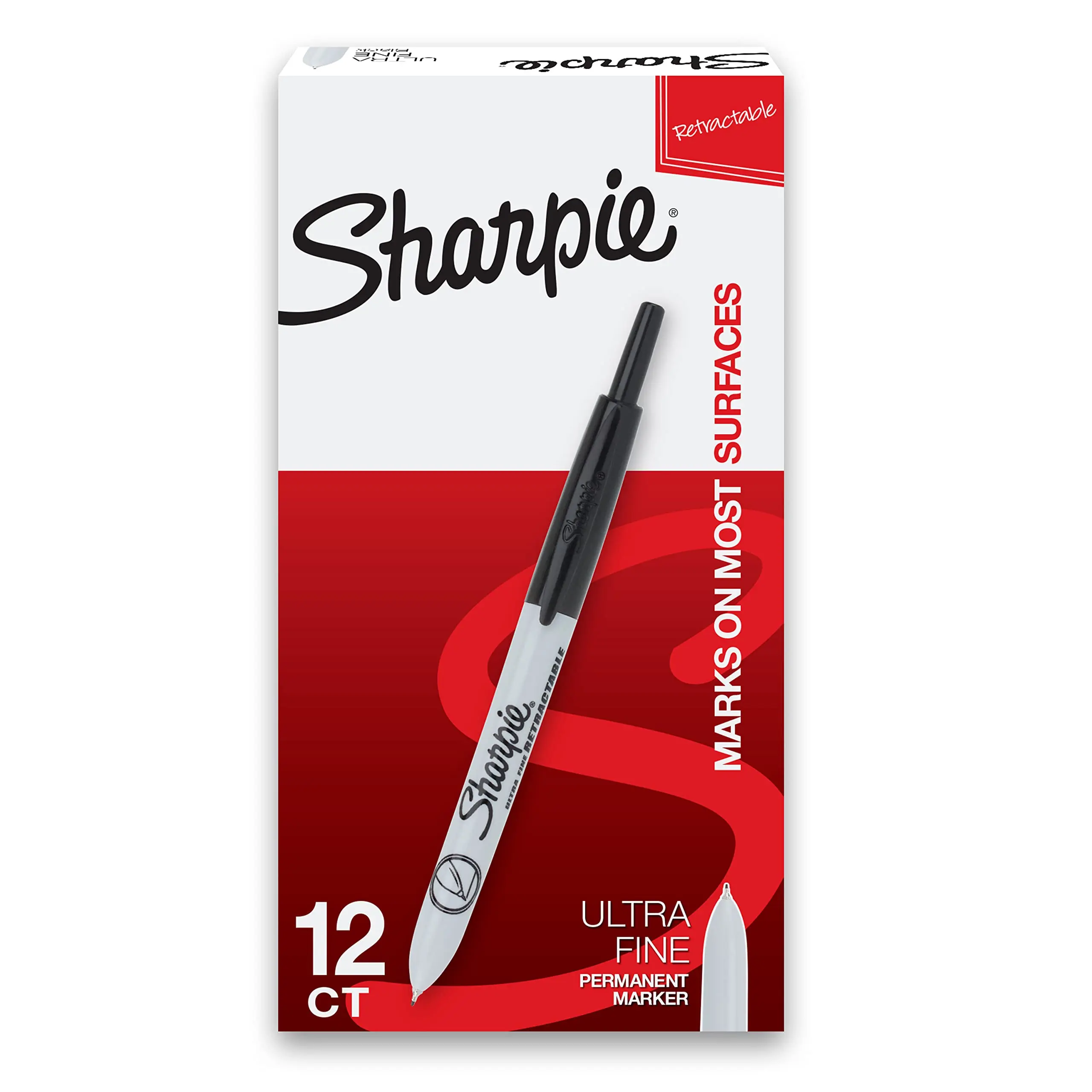 12pcs/box Extra Fine Signature Pen 32701 Oil-based Sharpie Art Marker pens