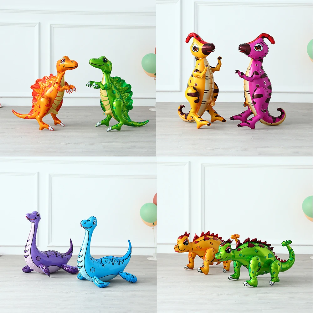 High Quality Balloon Dinosaur Kids Favorite Toys Self Standing Birthday Balloons Dinosaur Helium Inflatable 4D Balloon