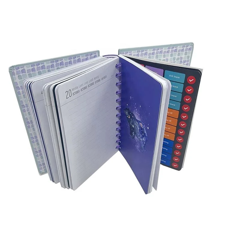 Hot Selling 2025 Small Size Custom Monthly Weekly Daily Planner Printing OEM With Stickers Spiral Bound Agenda Planners Print